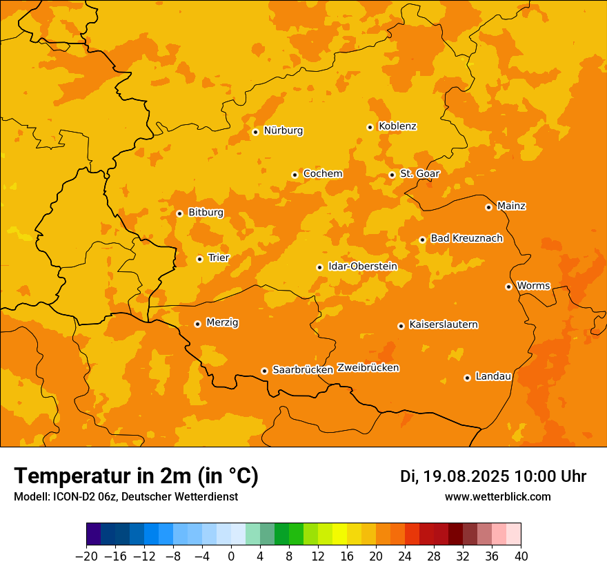 Modellkarten Temperatur