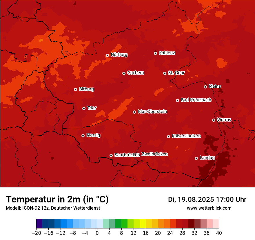 Modellkarten Temperatur