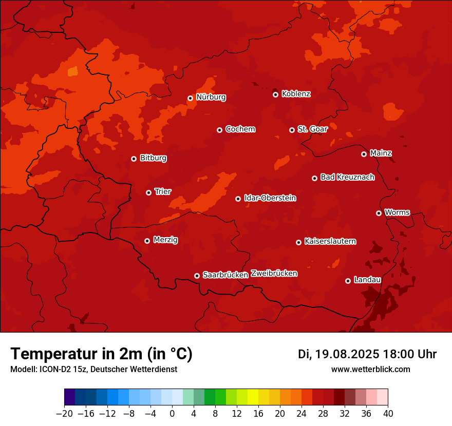 Modellkarten Temperatur
