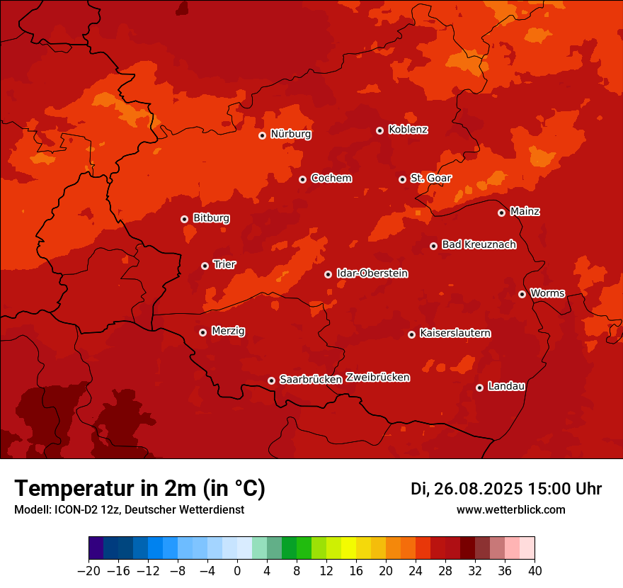 Modellkarten Temperatur
