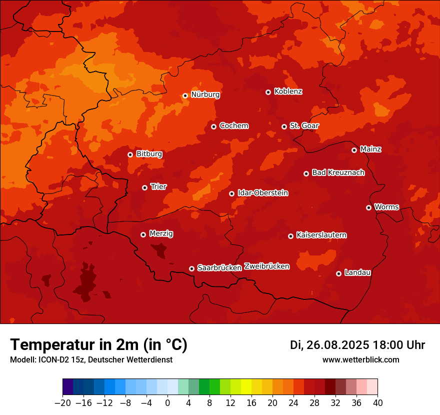 Modellkarten Temperatur