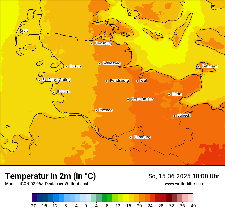 Modellkarten Temperatur