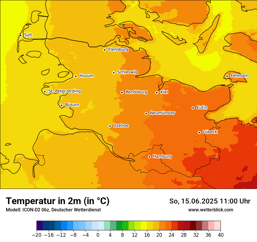 Modellkarten Temperatur