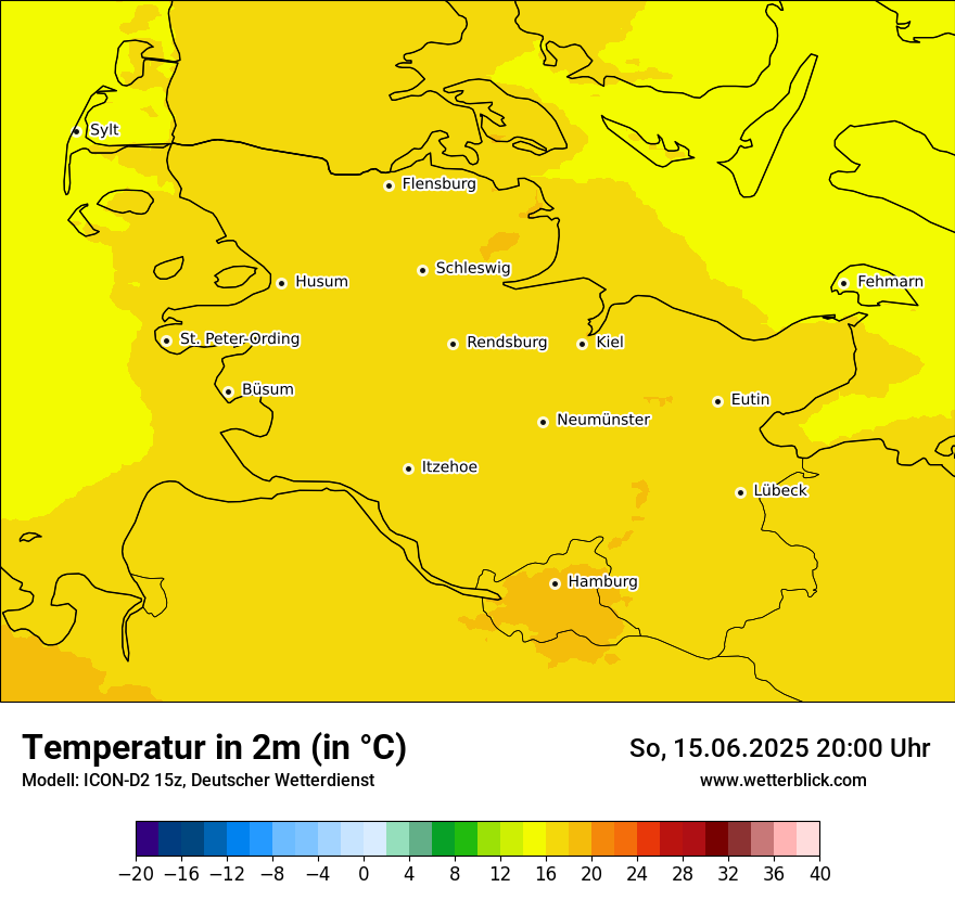 Modellkarten Temperatur