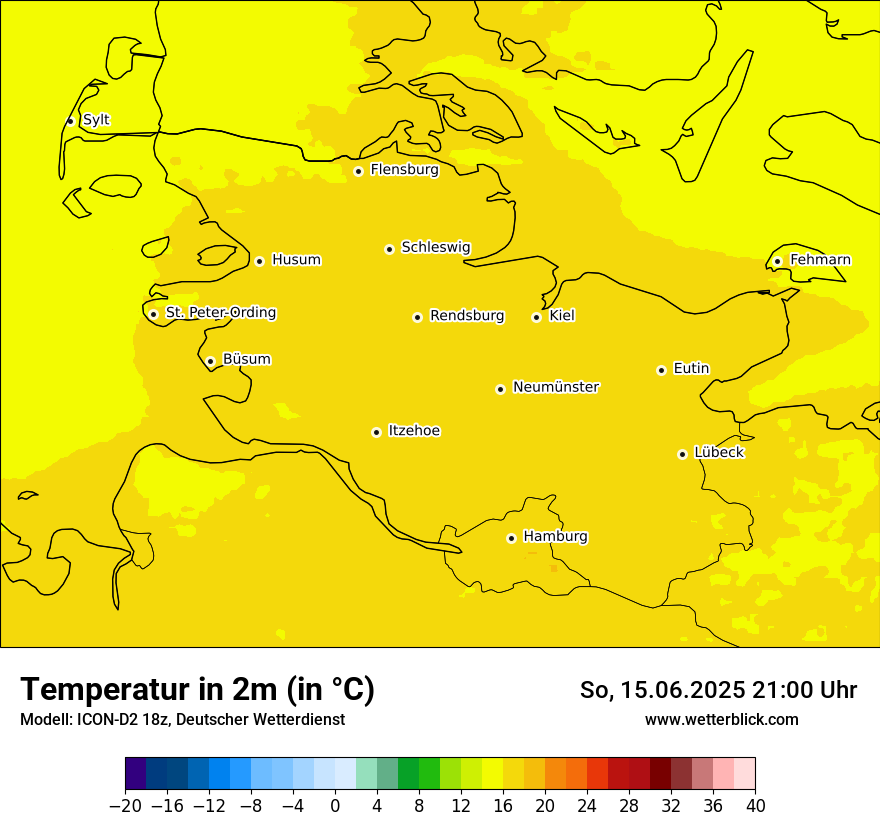 Modellkarten Temperatur