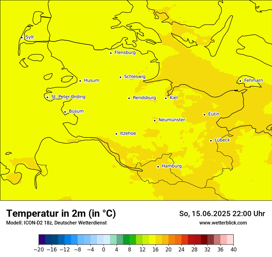 Modellkarten Temperatur