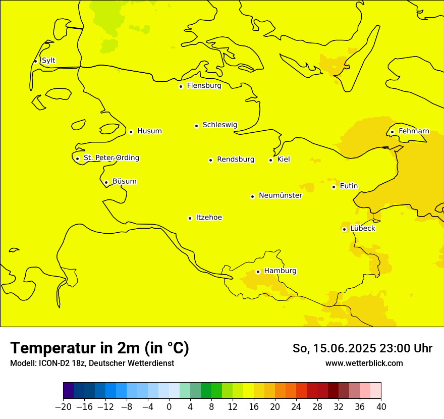 Modellkarten Temperatur