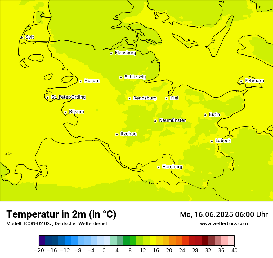 Modellkarten Temperatur
