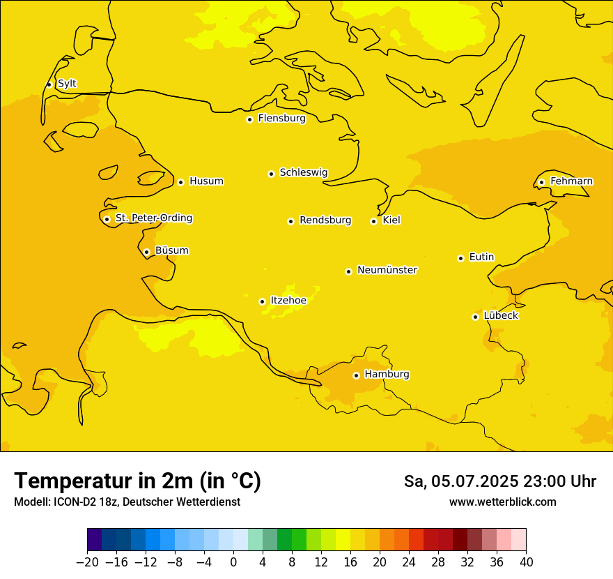 Modellkarten Temperatur