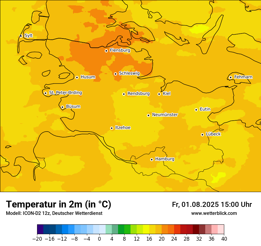Modellkarten Temperatur