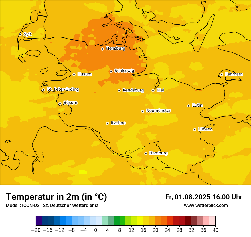 Modellkarten Temperatur