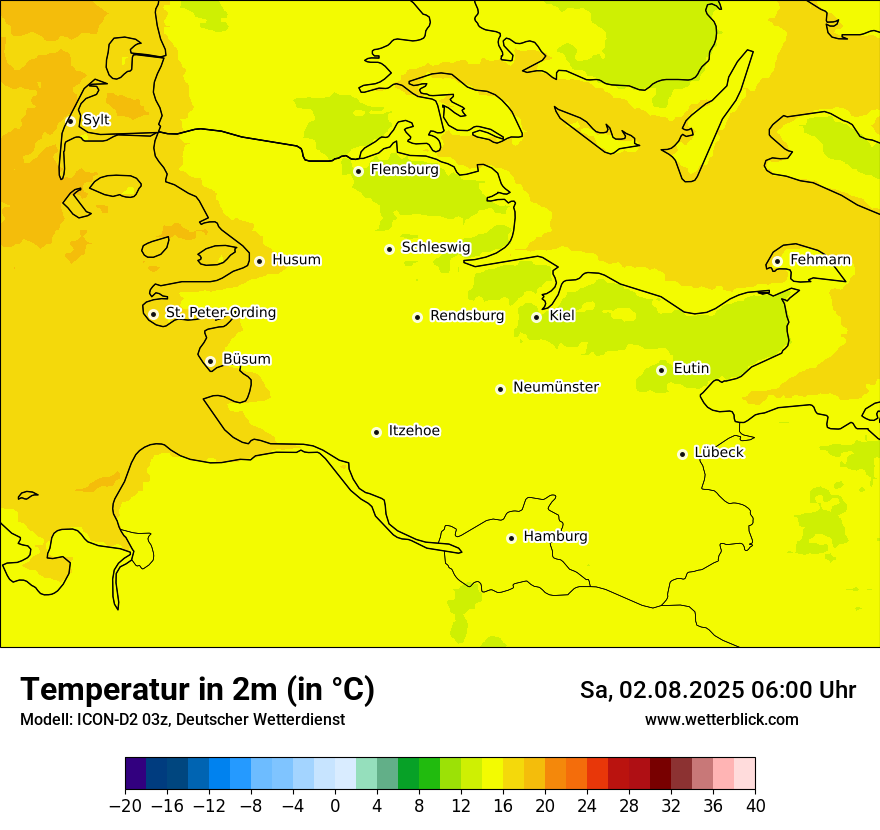 Modellkarten Temperatur