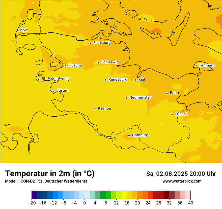 Modellkarten Temperatur