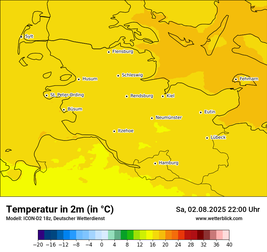 Modellkarten Temperatur