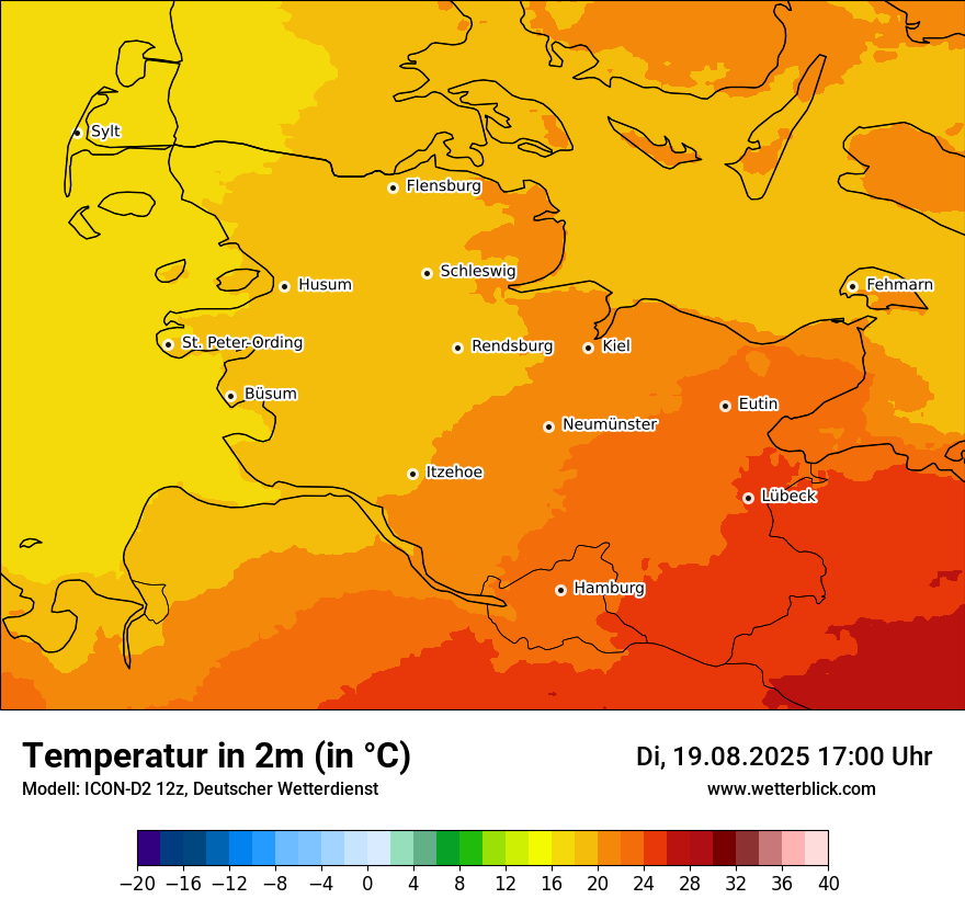 Modellkarten Temperatur