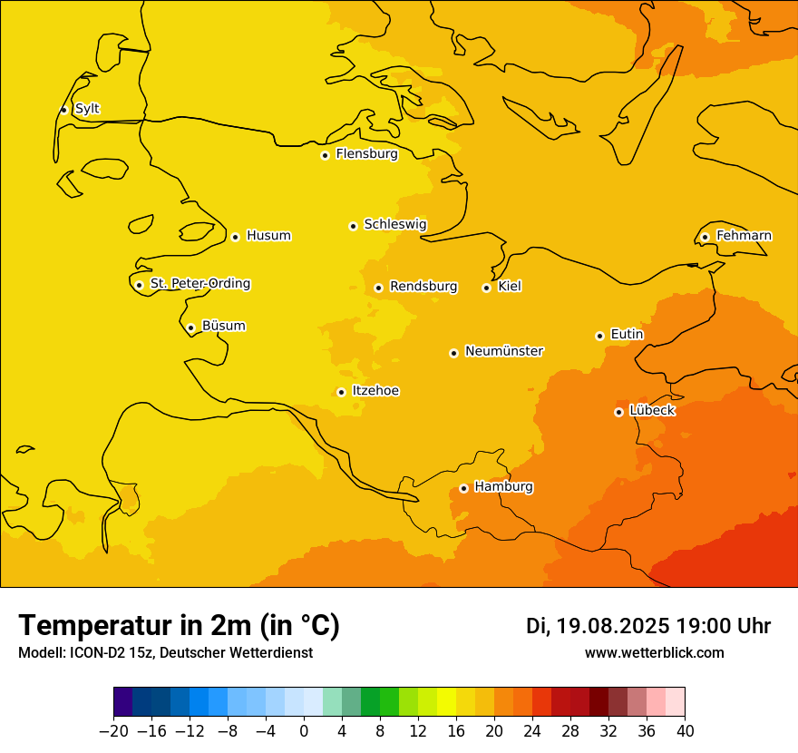 Modellkarten Temperatur