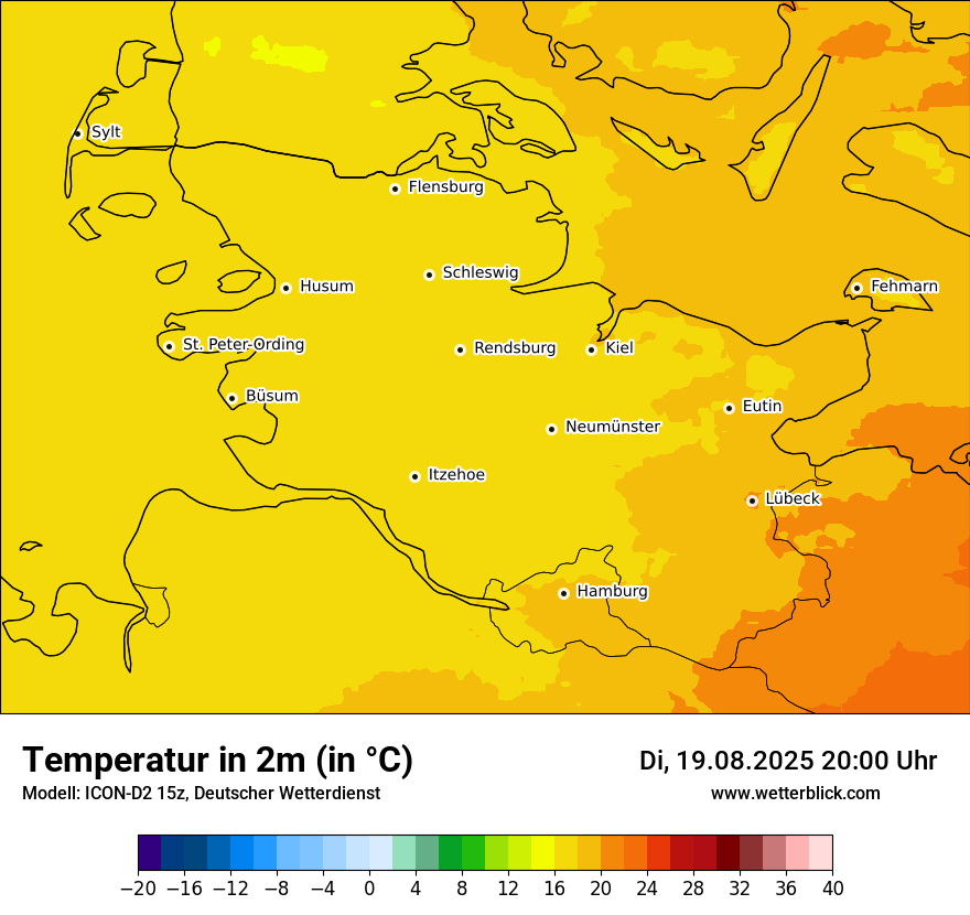 Modellkarten Temperatur