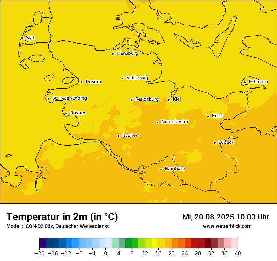 Modellkarten Temperatur