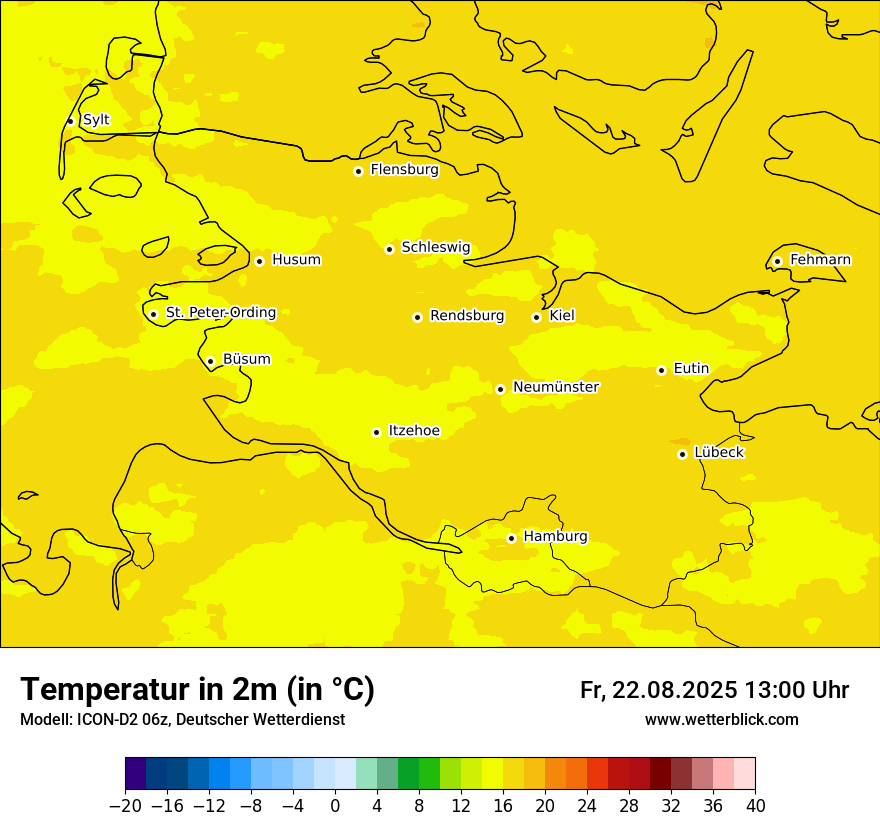 Modellkarten Temperatur