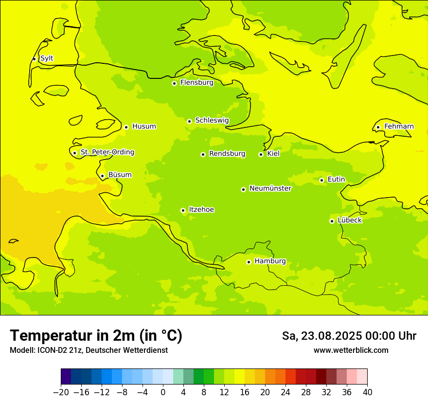 Modellkarten Temperatur