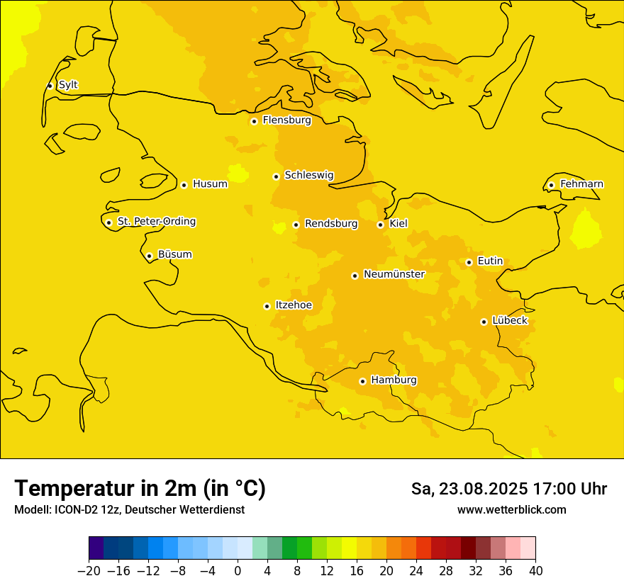 Modellkarten Temperatur