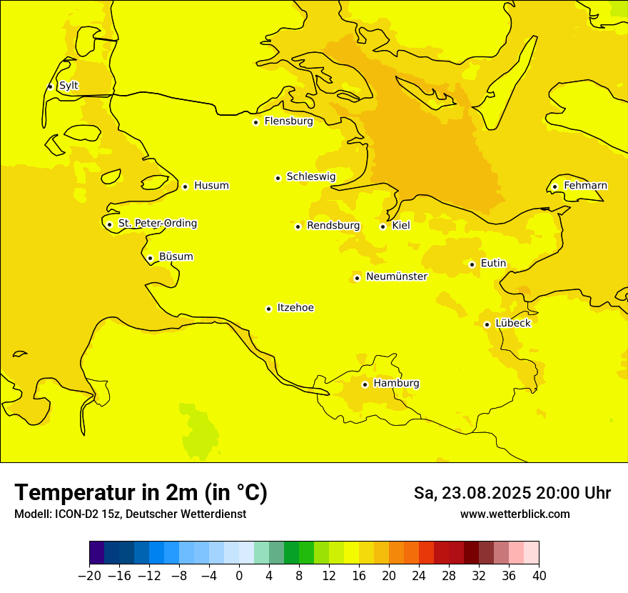 Modellkarten Temperatur