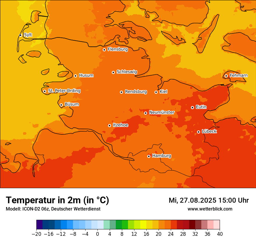Modellkarten Temperatur