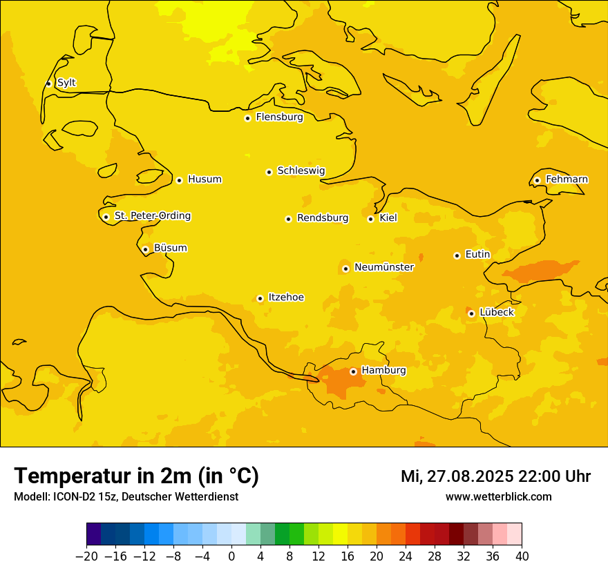Modellkarten Temperatur