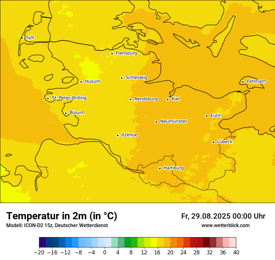 Modellkarten Temperatur