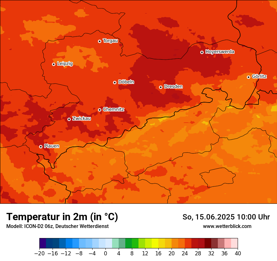 Modellkarten Temperatur