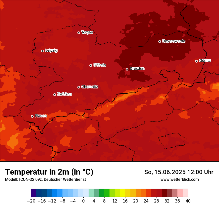 Modellkarten Temperatur