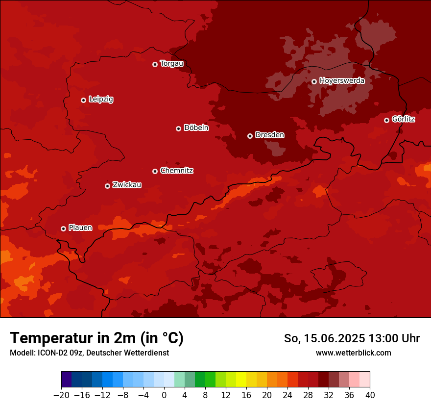 Modellkarten Temperatur