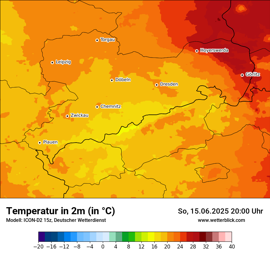 Modellkarten Temperatur