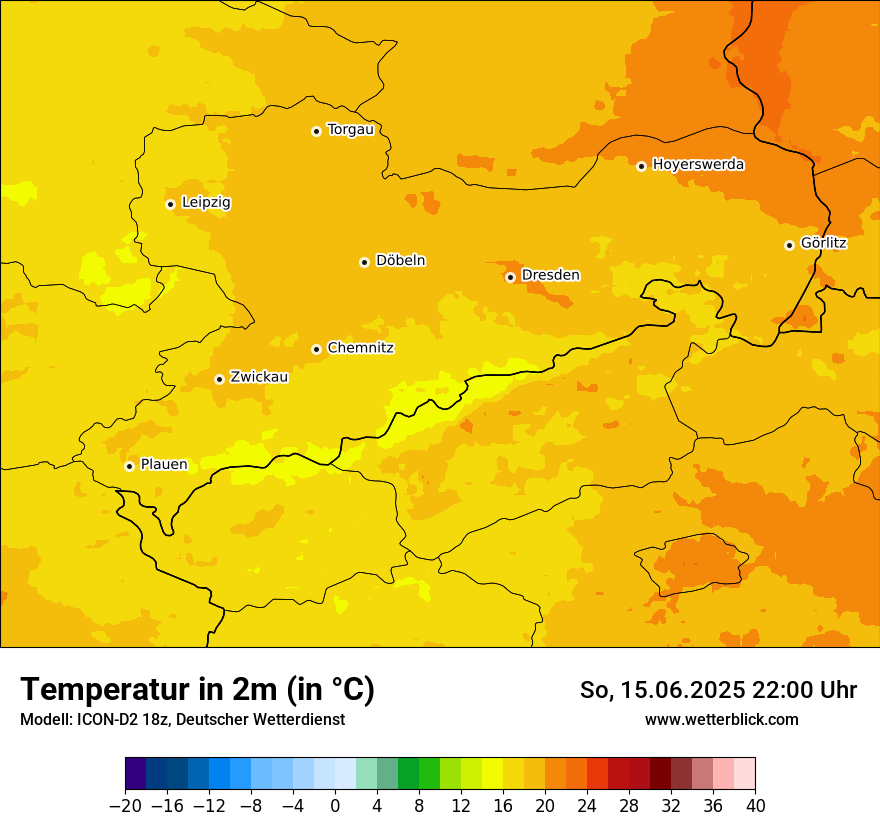 Modellkarten Temperatur
