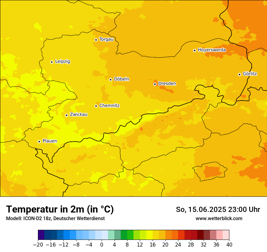 Modellkarten Temperatur