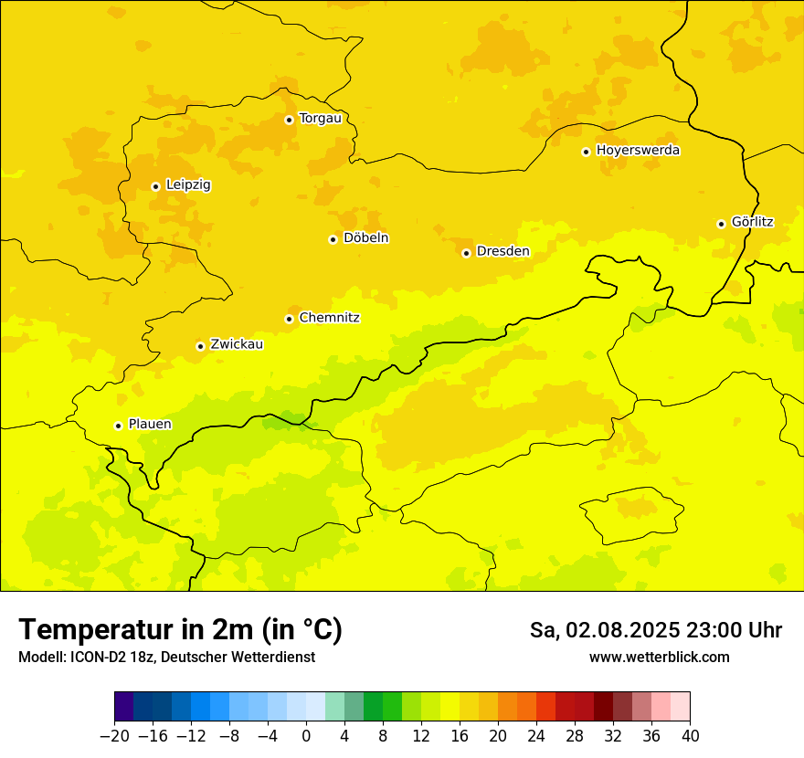 Modellkarten Temperatur