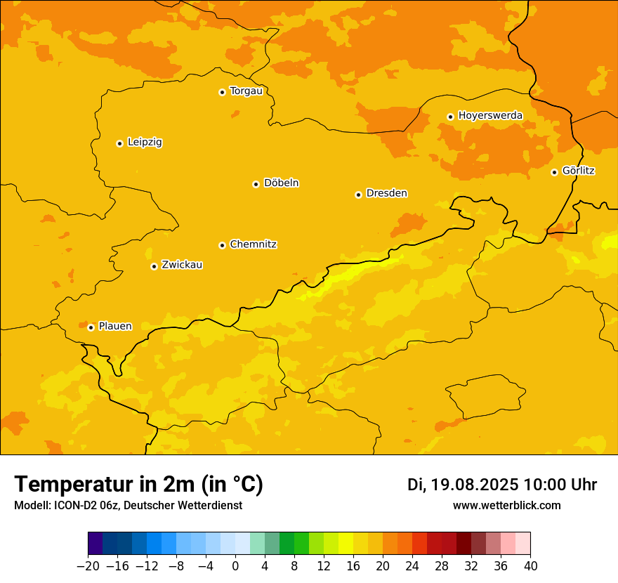 Modellkarten Temperatur