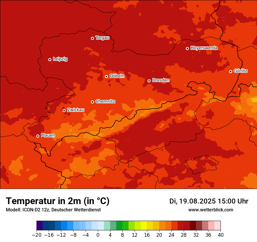 Modellkarten Temperatur