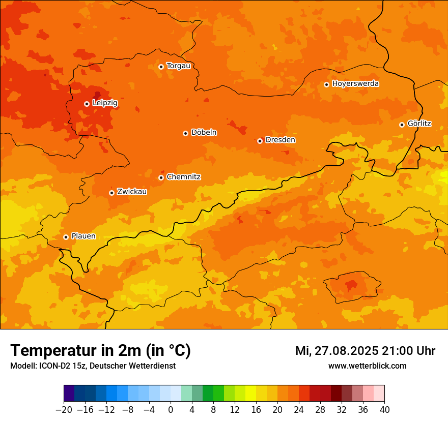 Modellkarten Temperatur