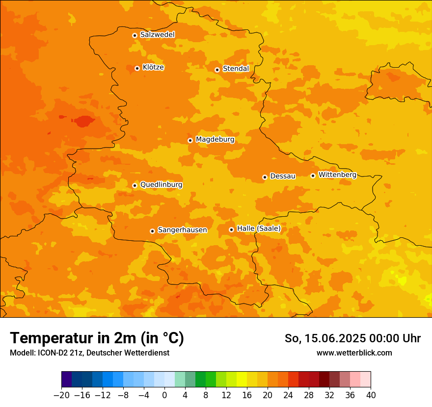 Modellkarten Temperatur