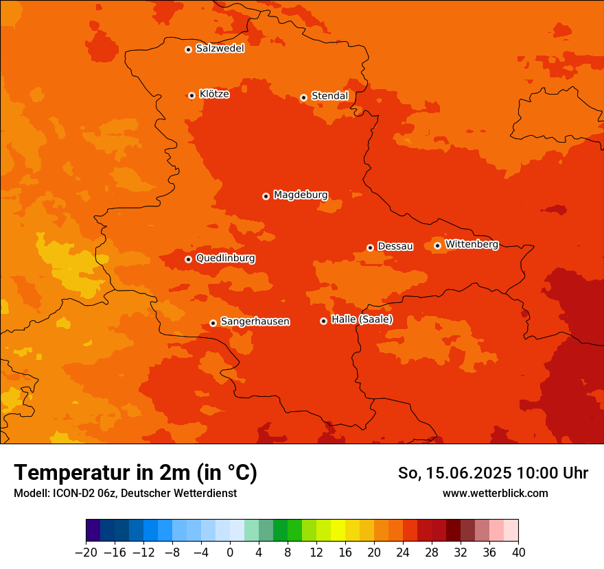 Modellkarten Temperatur