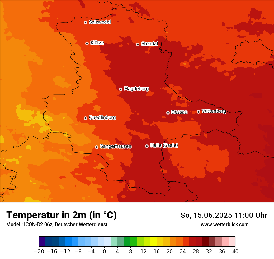 Modellkarten Temperatur