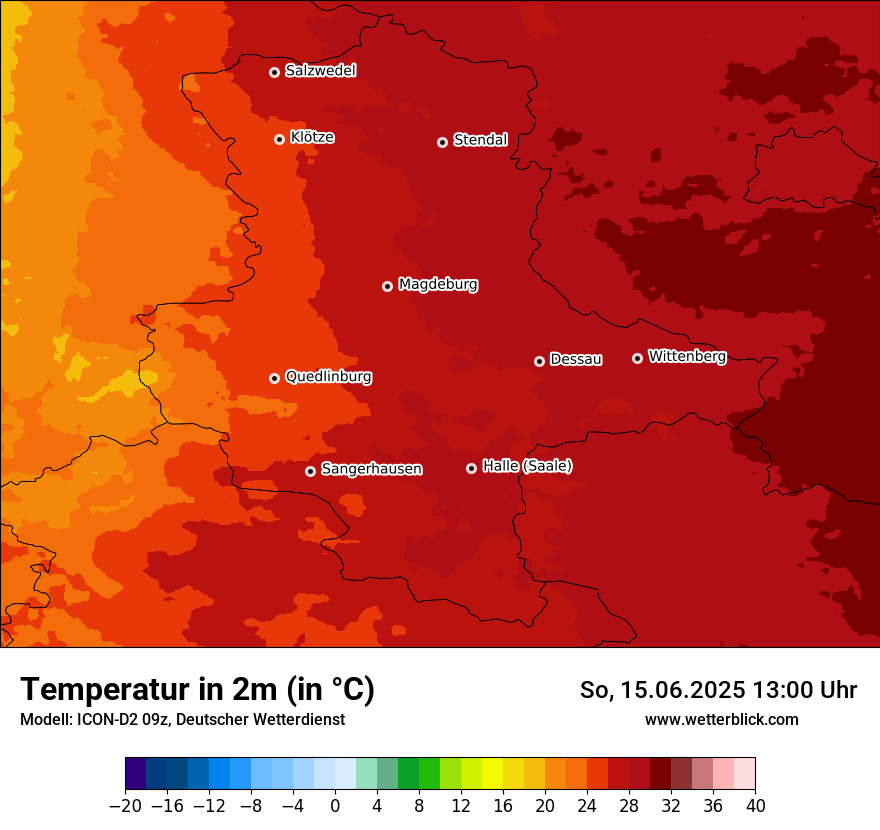 Modellkarten Temperatur