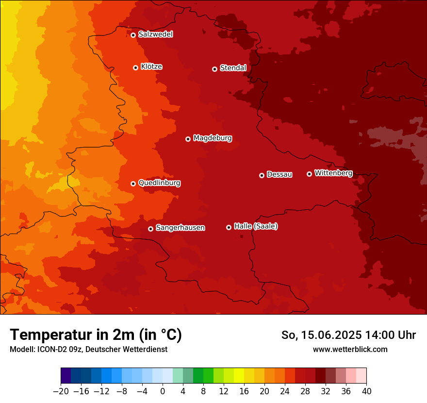 Modellkarten Temperatur