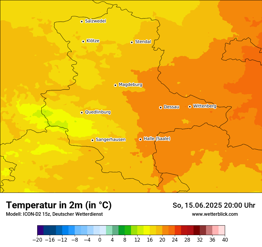 Modellkarten Temperatur