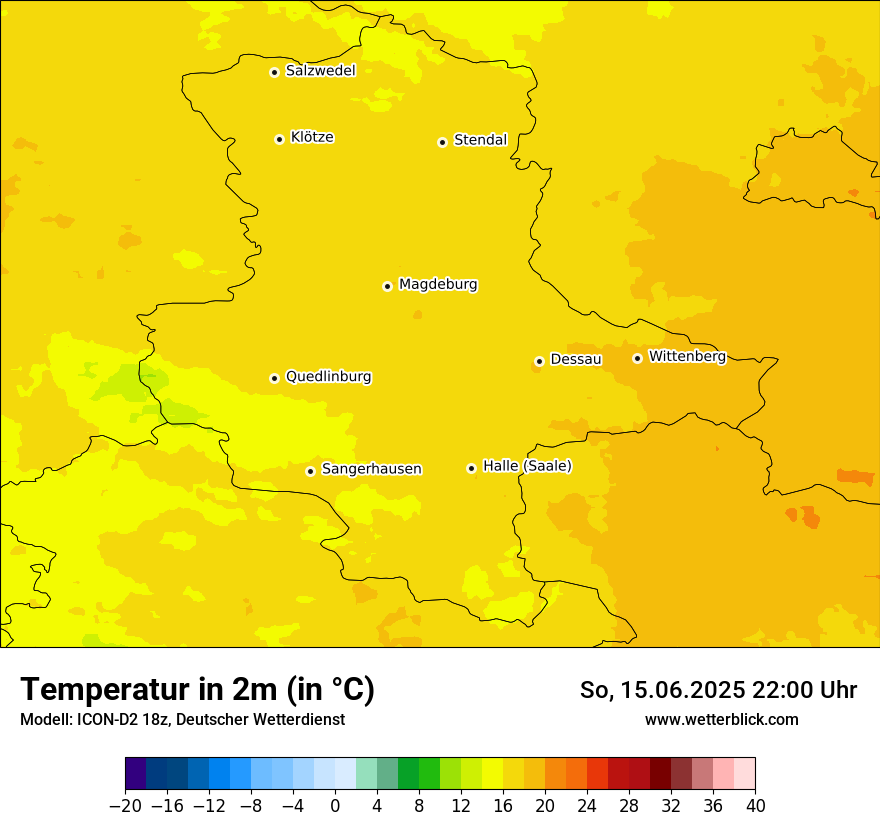 Modellkarten Temperatur
