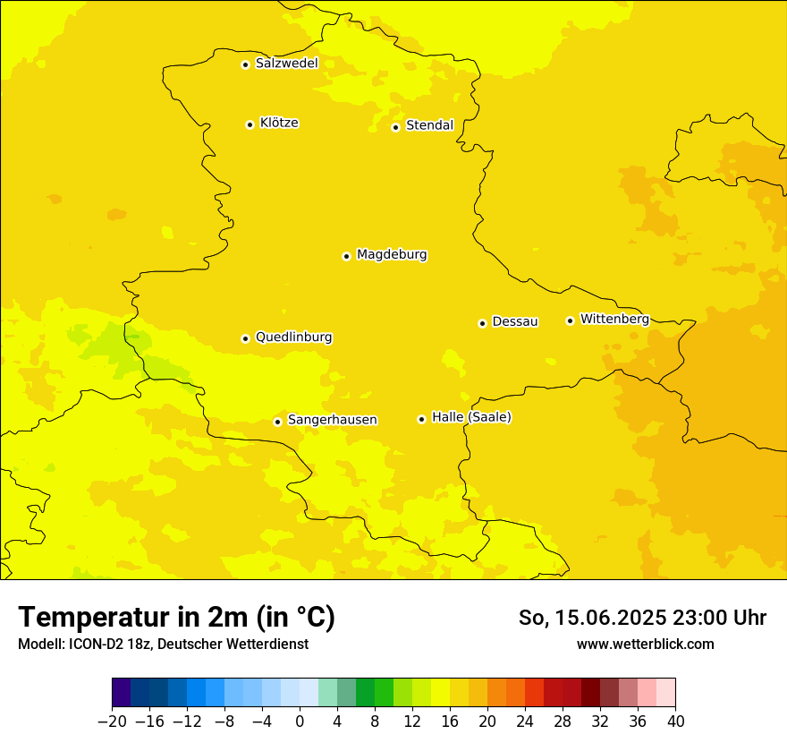 Modellkarten Temperatur