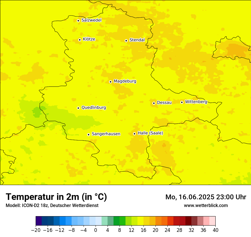Modellkarten Temperatur