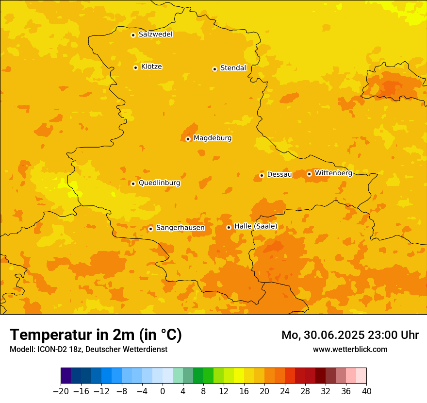 Modellkarten Temperatur