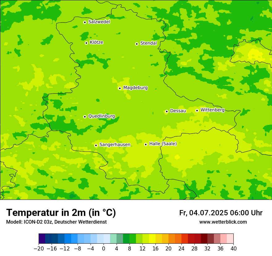 Modellkarten Temperatur